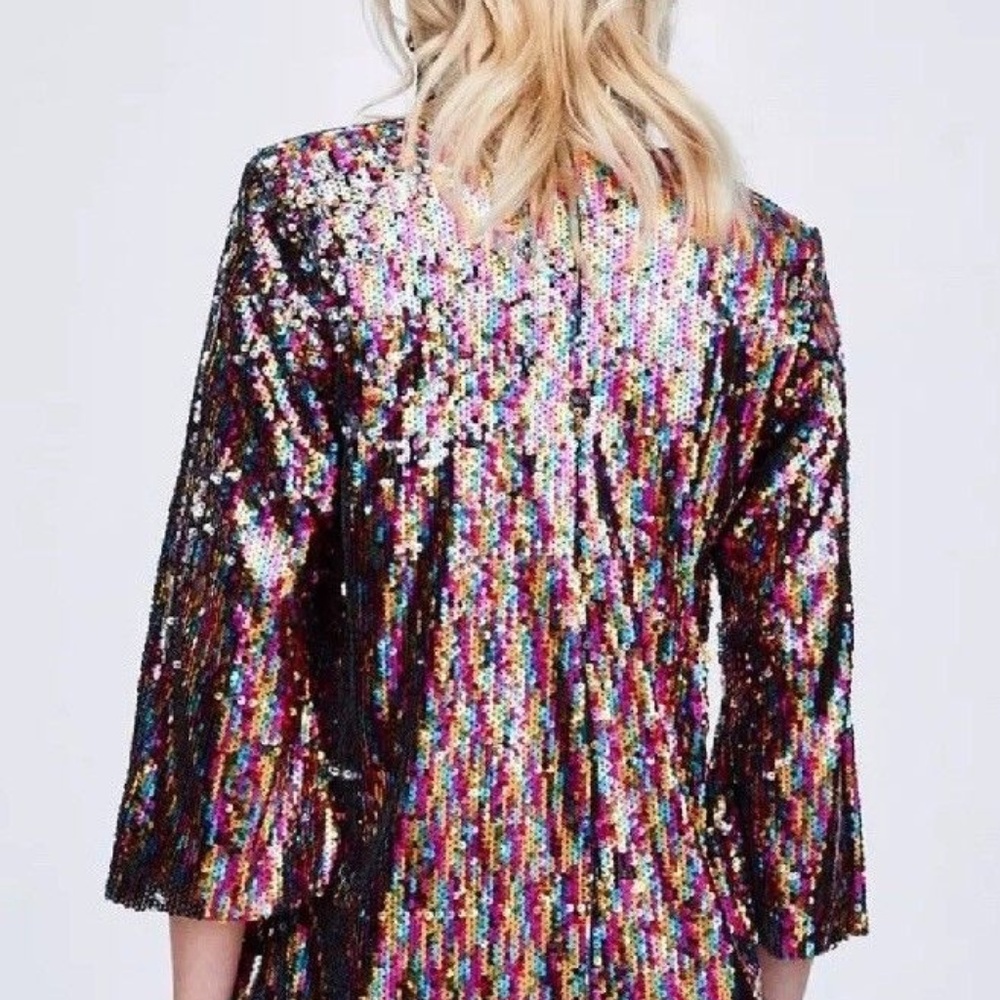 Zara Basic Collection Multi Color Mini Sequinned - image 3